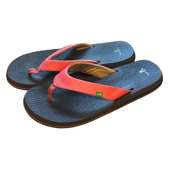 Sanuk Red and Black Women's Sandals - Picture 4 of 7